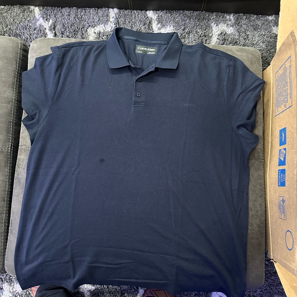 Calvin Klein short sleeve polo blue